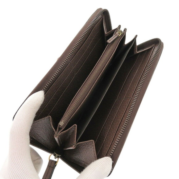 GUCCI Brown Leather Bamboo Wallet - Picture 6 of 8